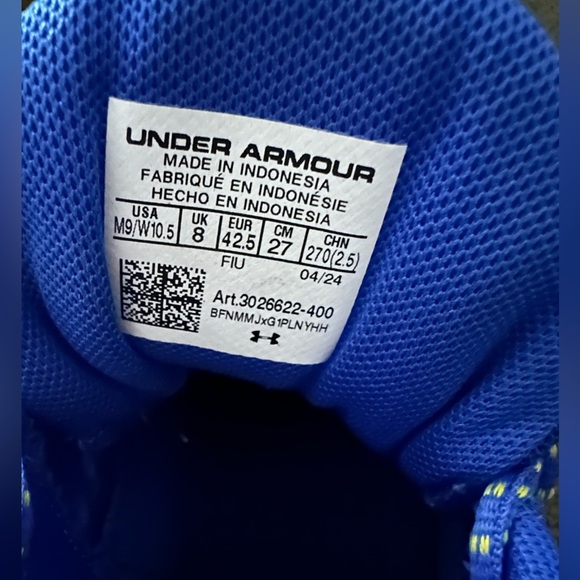 UNDER ARMOUR UNISEX CURRY 327 SNEAKERS - Picture 8 of 8